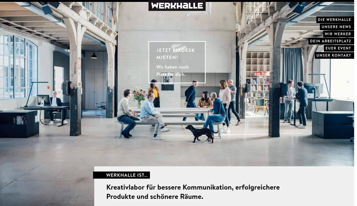 Website der Firma Werkhalle GBR