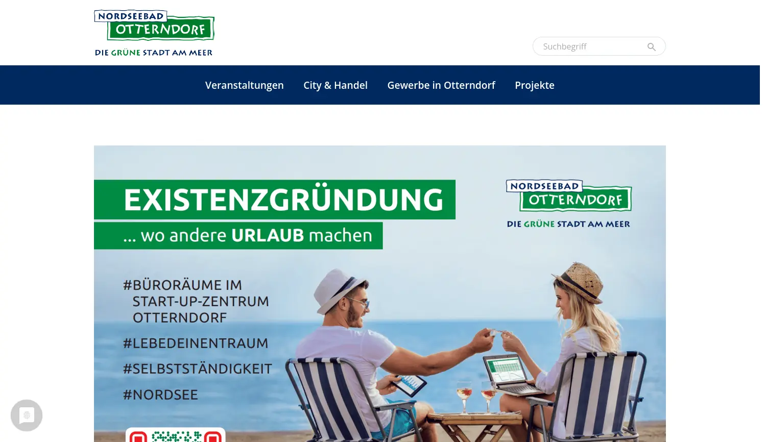 Website der Firma Start-Up-Zentrum Otterndorf