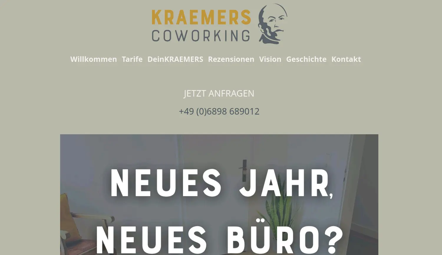 Website der Firma KRAEMERS Coworking GbR