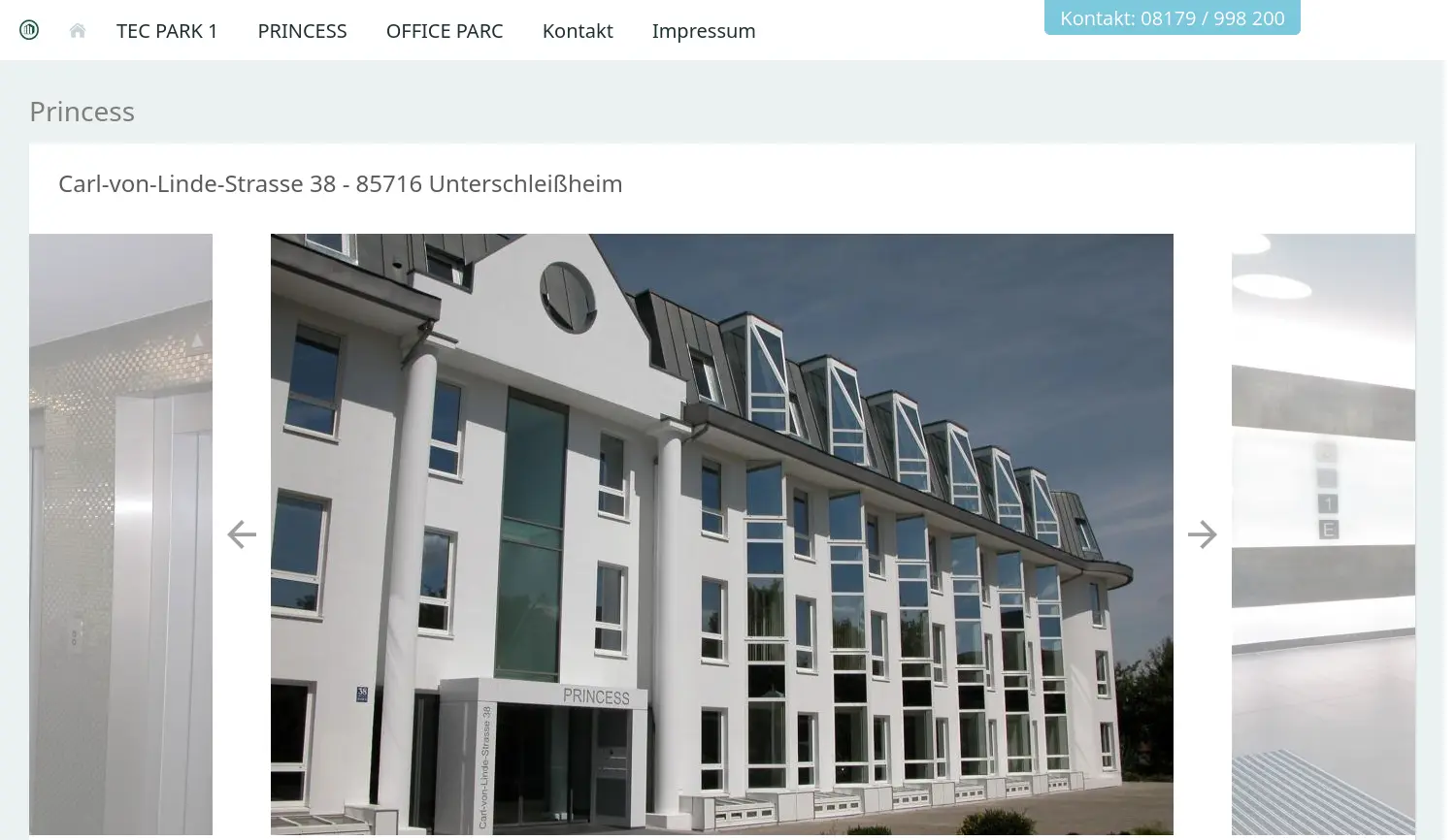 Website der Firma Montana Gesellschaft für Wohnbau und Baubetreuung mbH