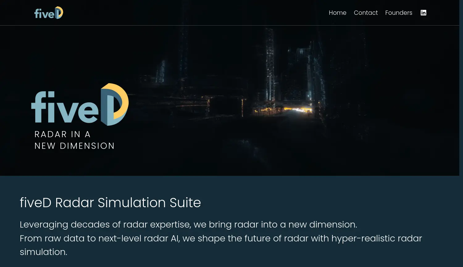 Website der Firma fiveD GmbH