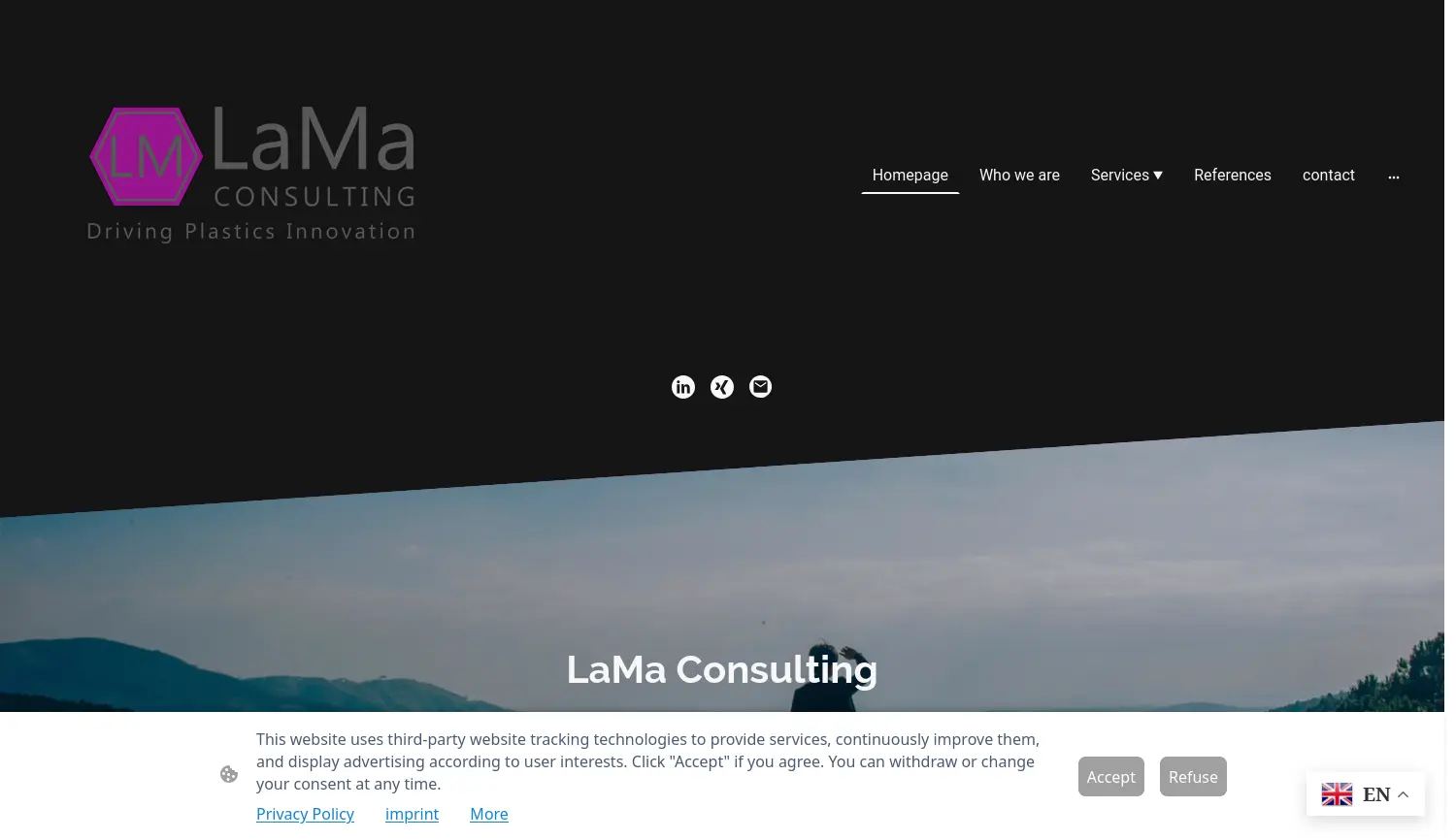 Website der Firma LaMa Technologies GmbH