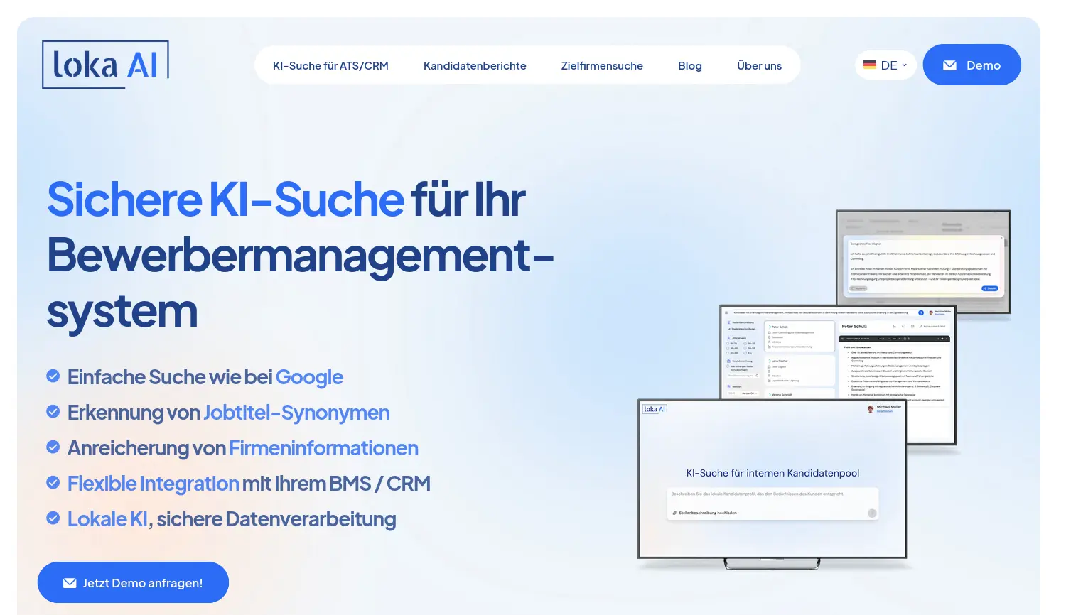 Website der Firma Loka AI - Binder & Do GbR