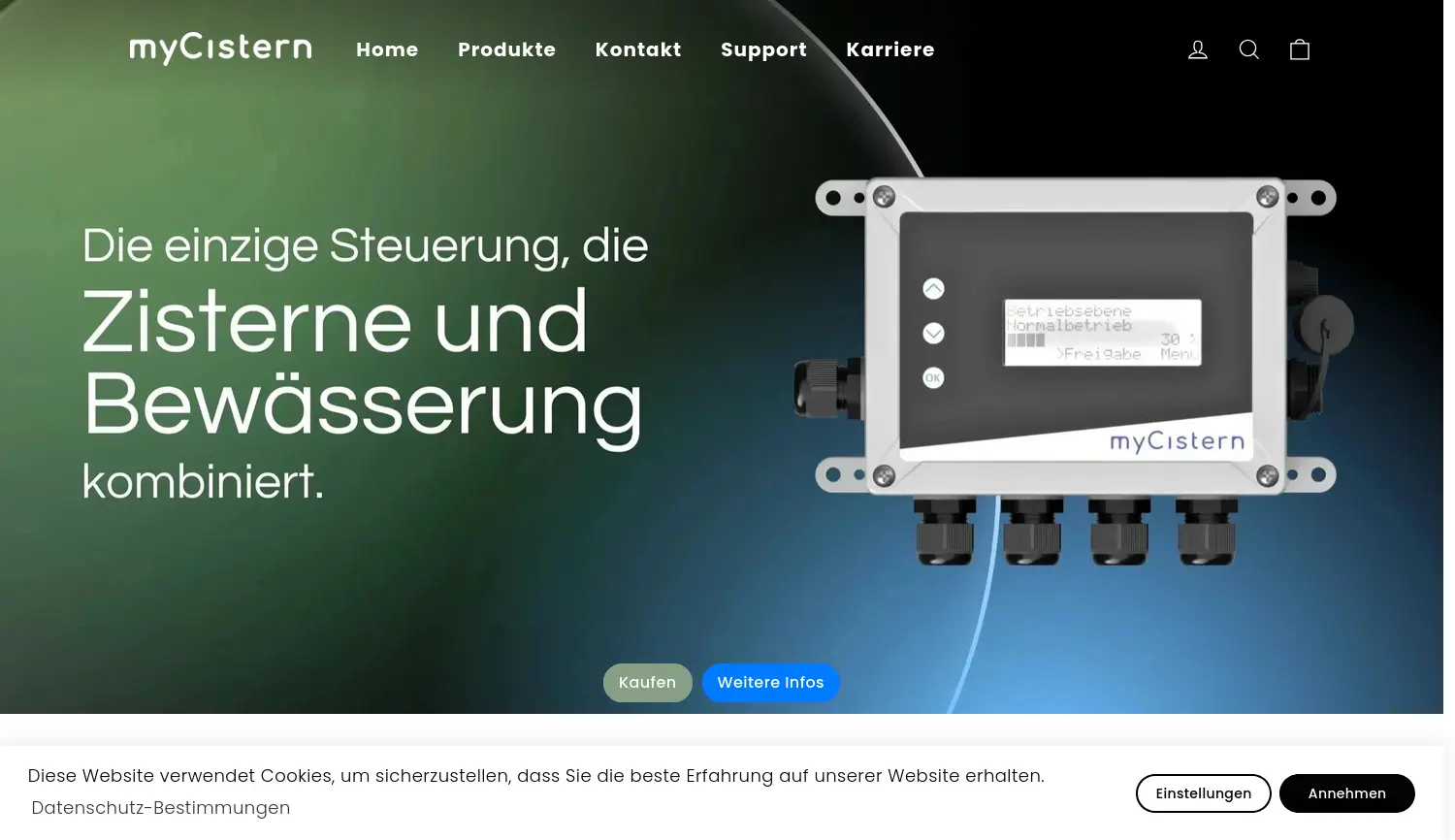 Website der Firma myCistern