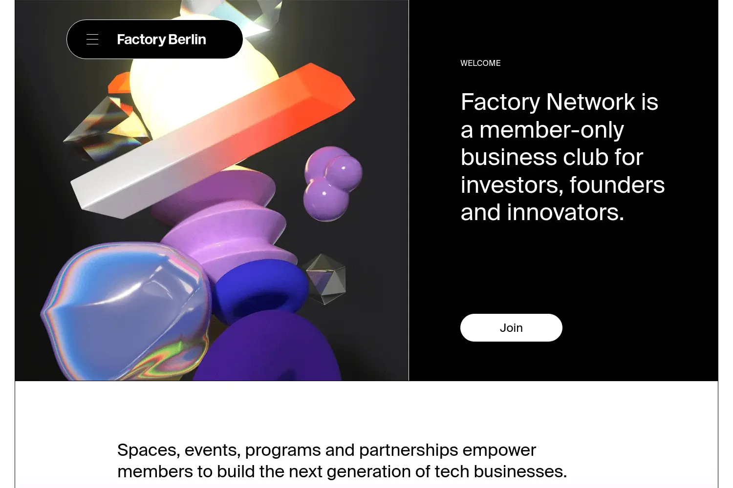 Website der Firma Factory Works GmbH