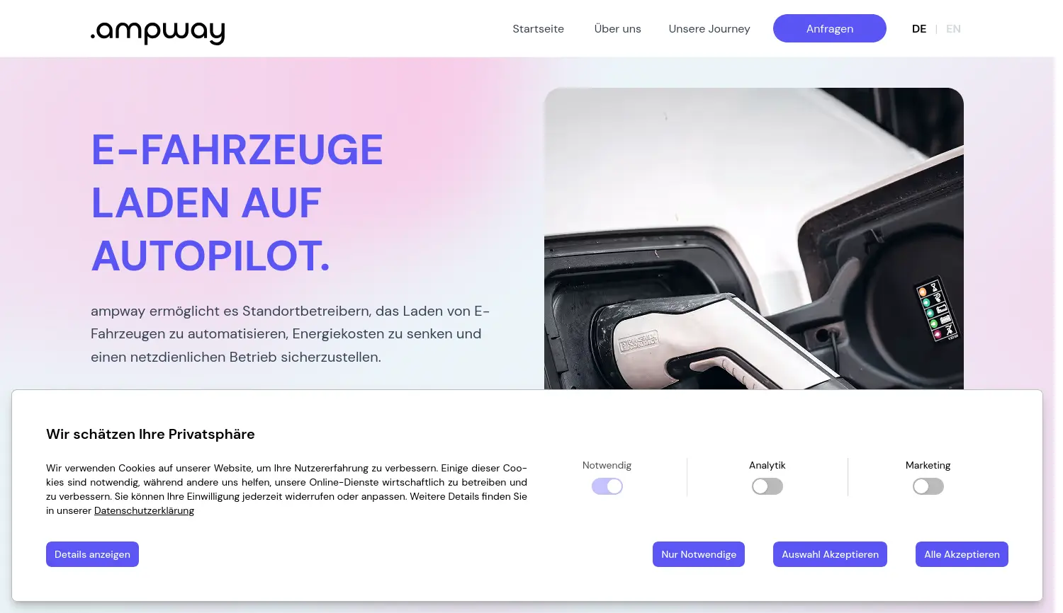 Website der Firma ampway GbR