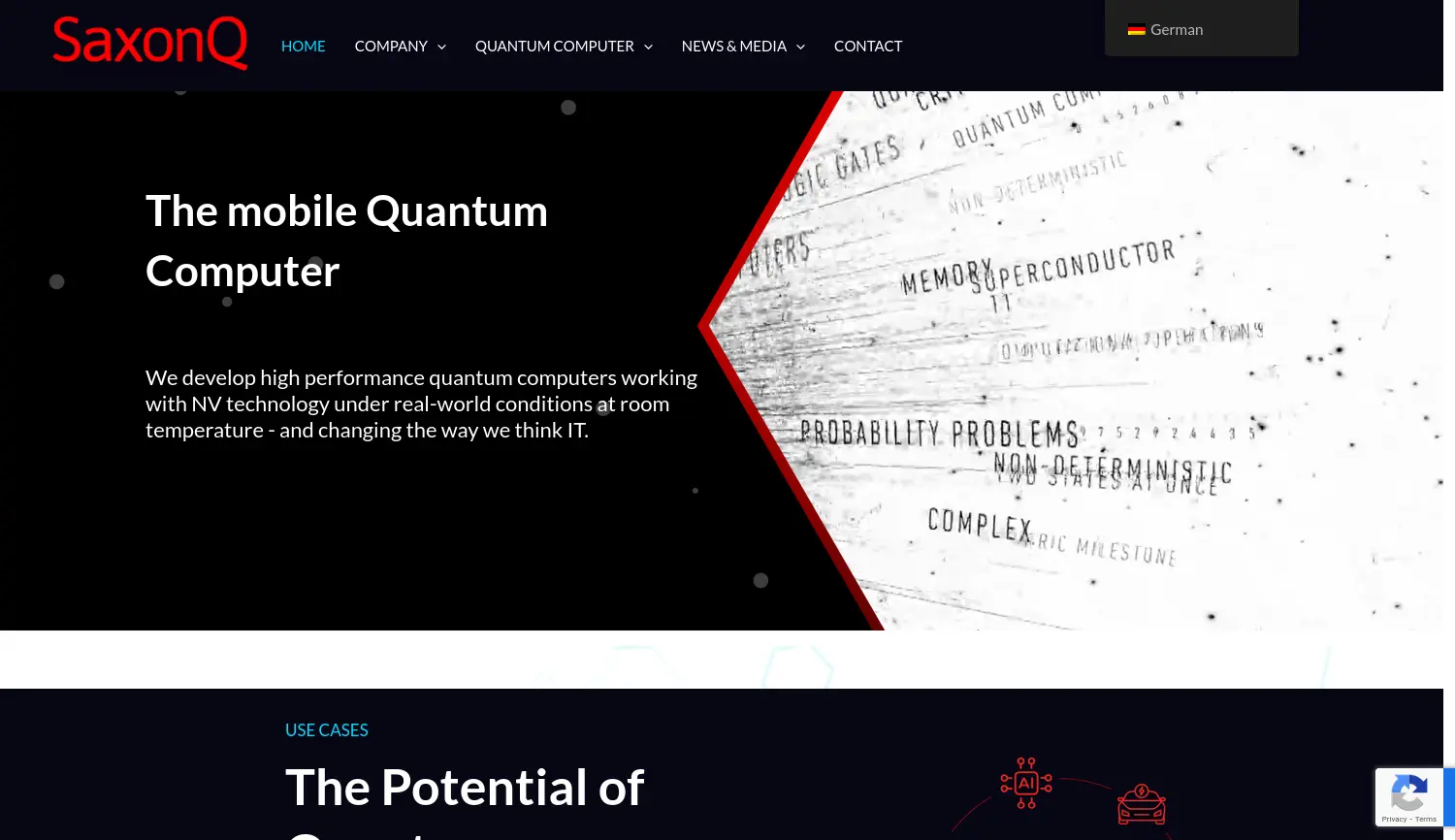 Website der Firma SaxonQ GmbH