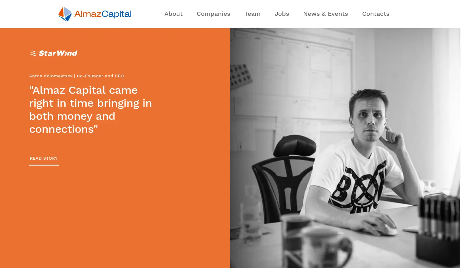 Website der Firma Almaz Capital