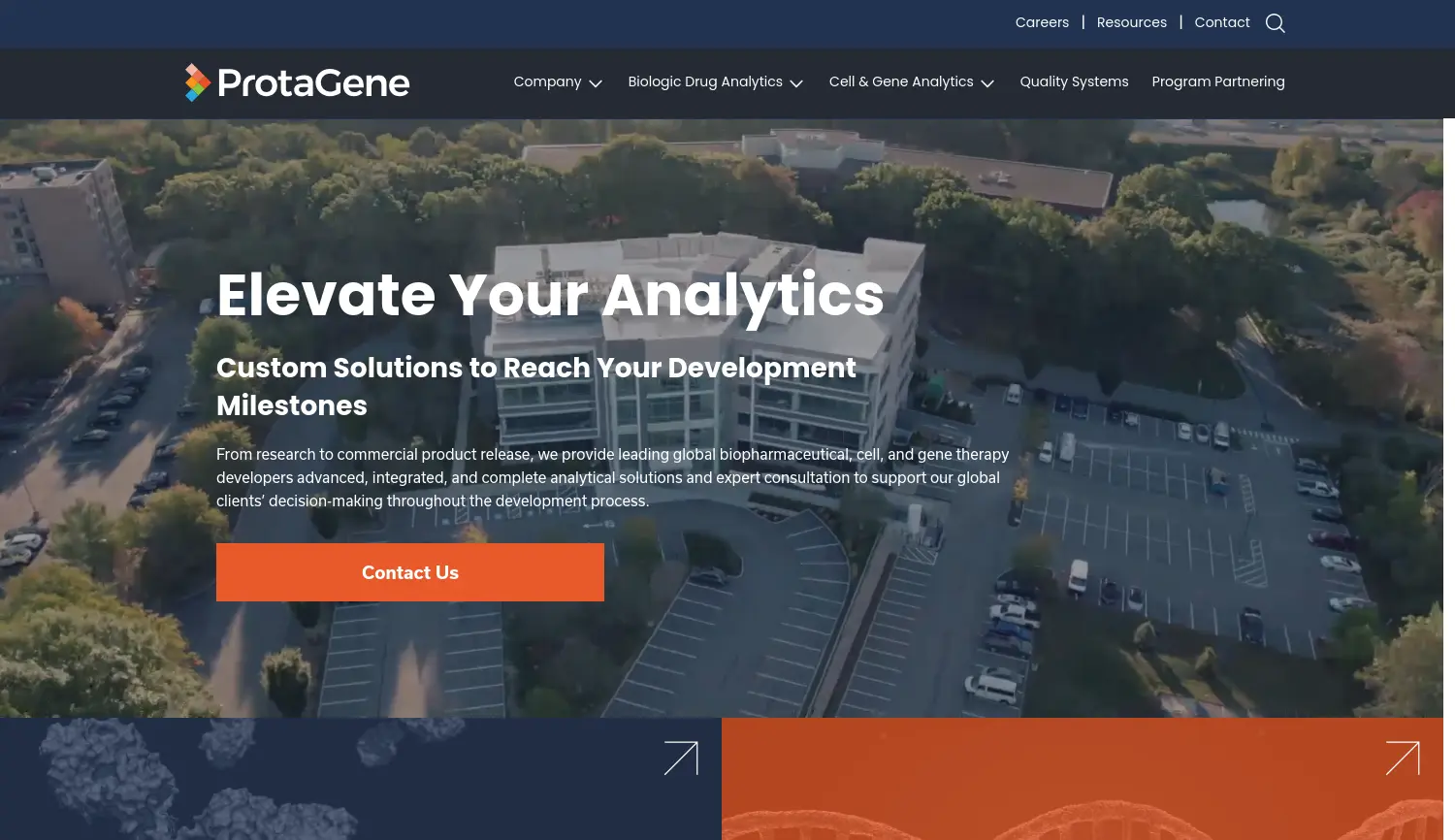 Website der Firma ProtaGene