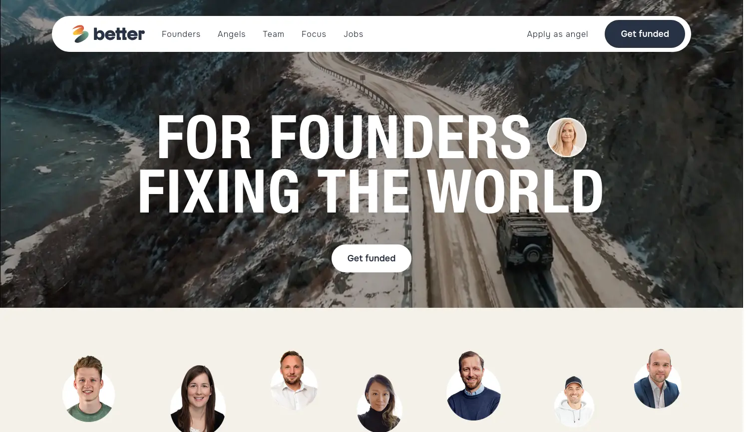 Website der Firma better ventures GmbH