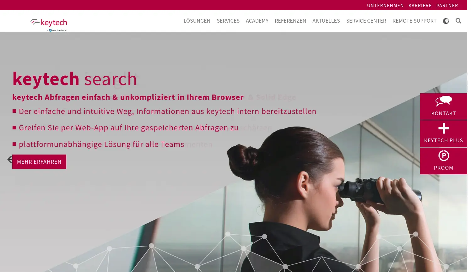 Website der Firma PROCAD International GmbH