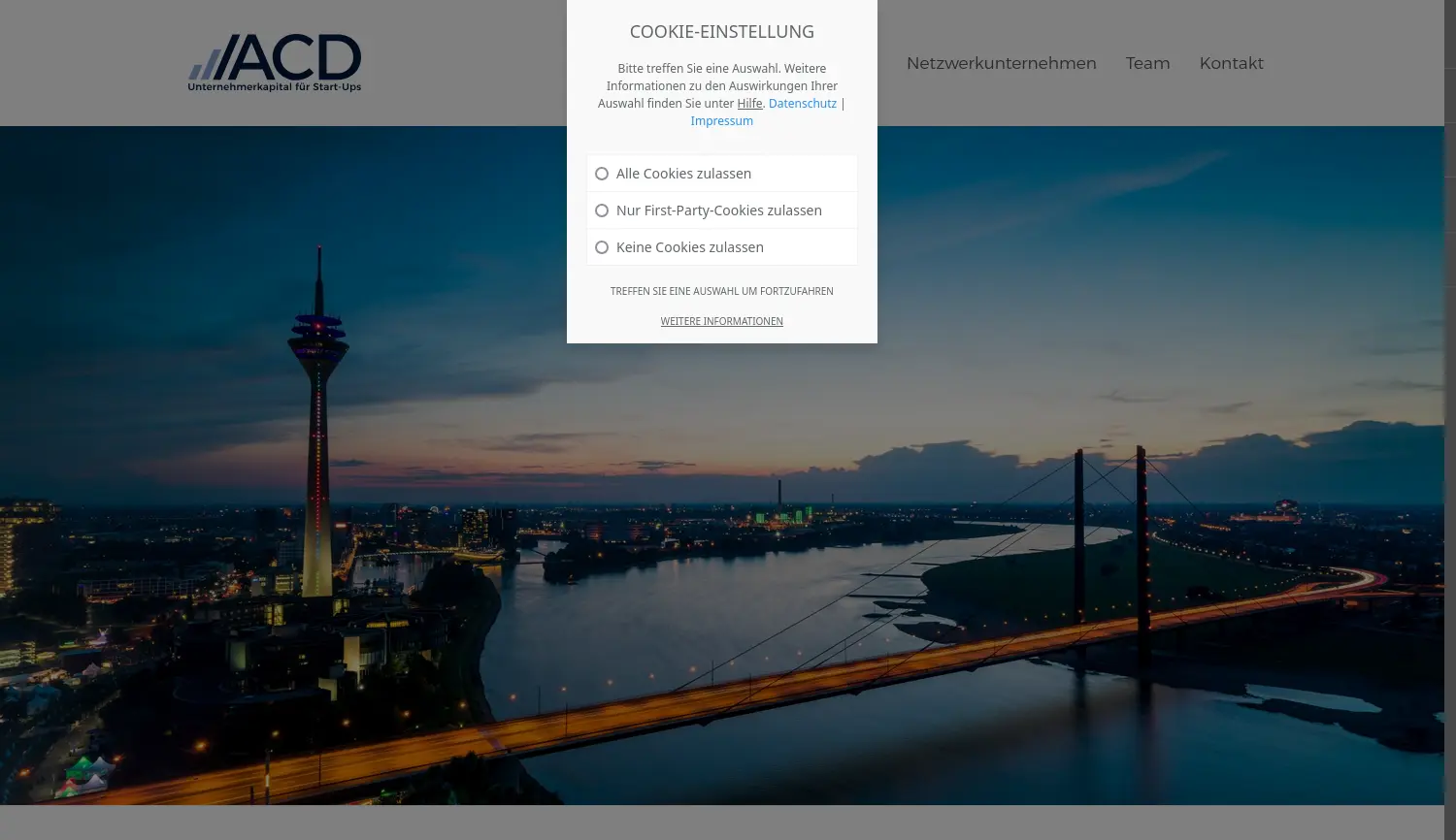 Website der Firma IACD-Netzwerk e.V.