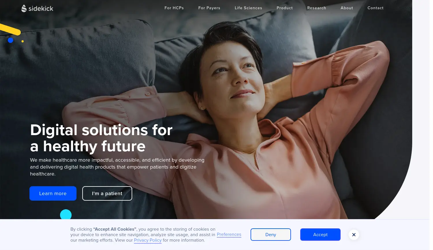 Website der Firma Sidekick Health Germany GmbH