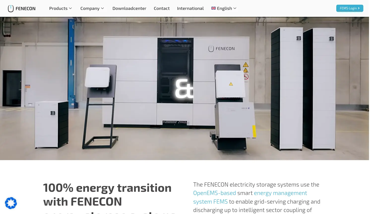 Website der Firma FENECON GmbH