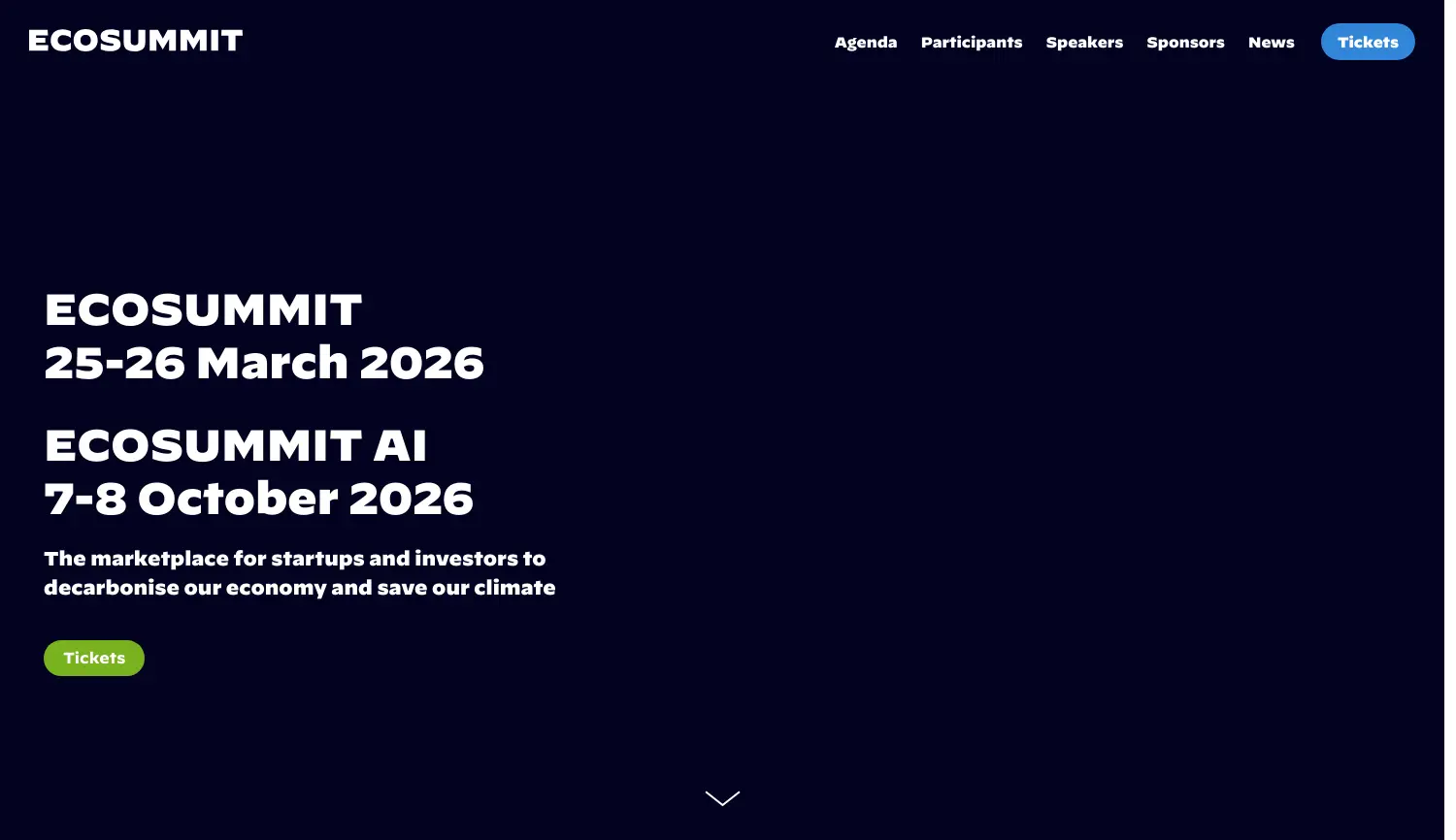 Website der Firma Ecosummit GmbH