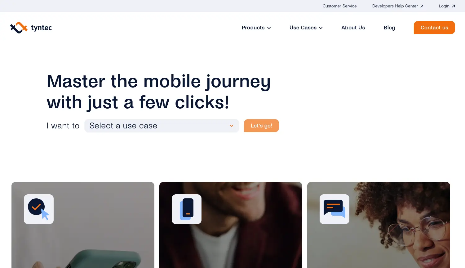 Website der Firma tyntec GmbH