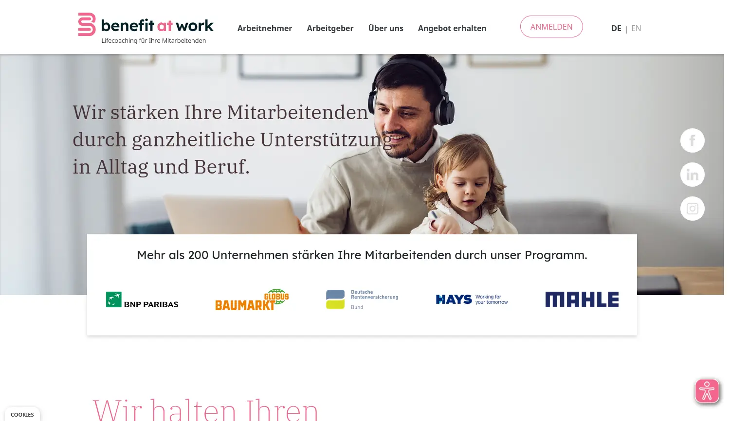 Website der Firma Work-Life-Management GmbH
