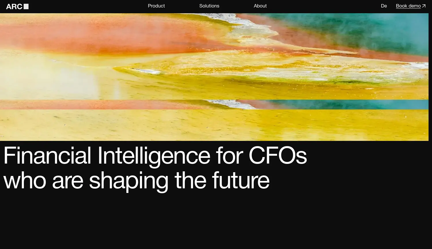 Website der Firma ARC Intelligence GmbH