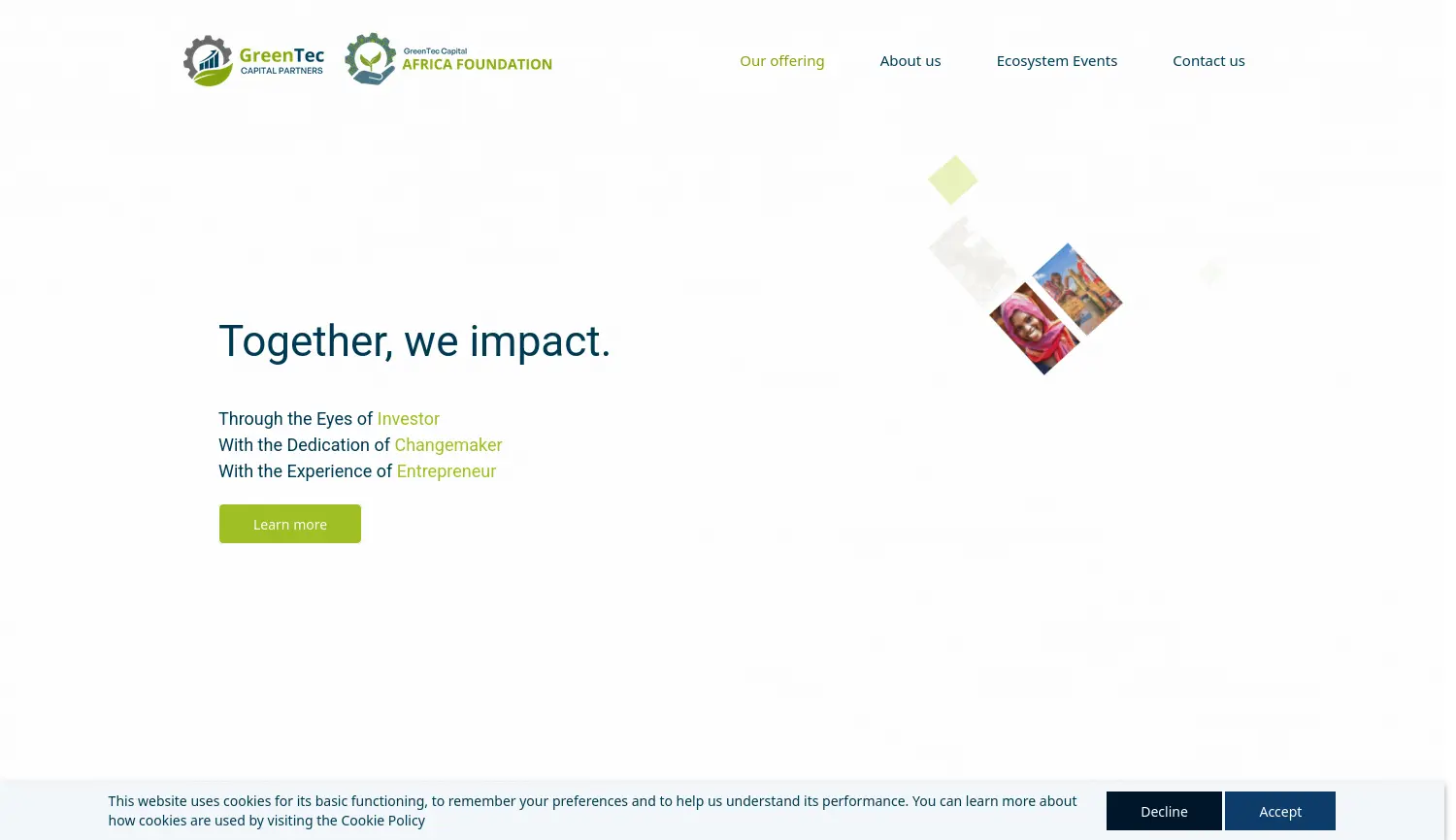 Website der Firma GreenTec Capital GmbH