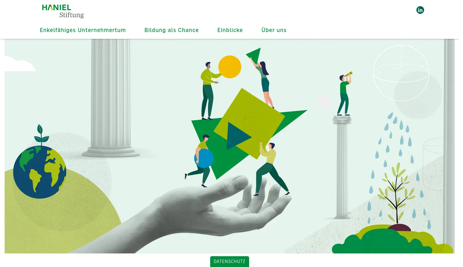 Website der Firma Haniel Stiftung