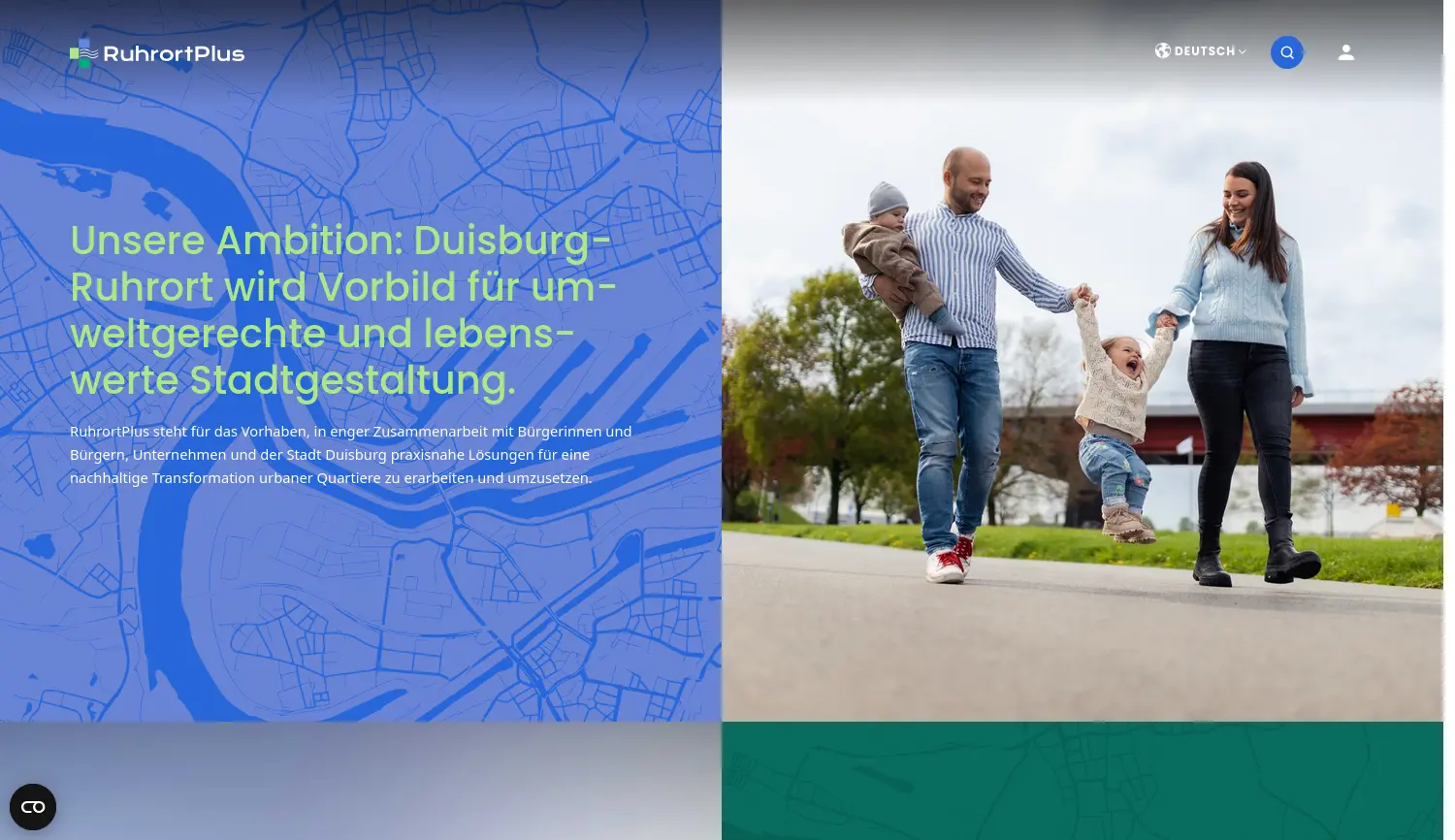 Website der Firma Projektgesellschaft Urban Zero Ruhrort mbH