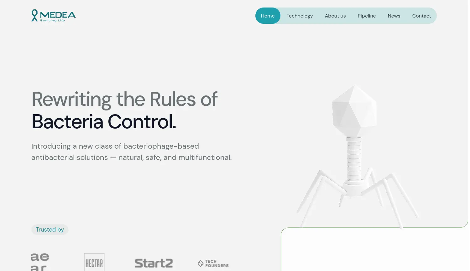 Website der Firma Medea Biopharma GmbH