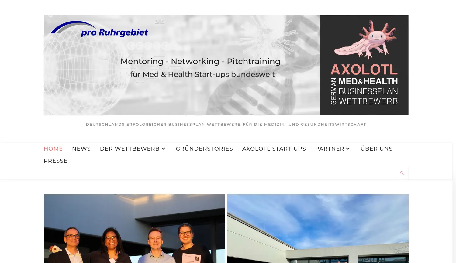 Website der Firma pro Ruhrgebiet e.V. und Startbahn Ruhr GmbH (Organisation)