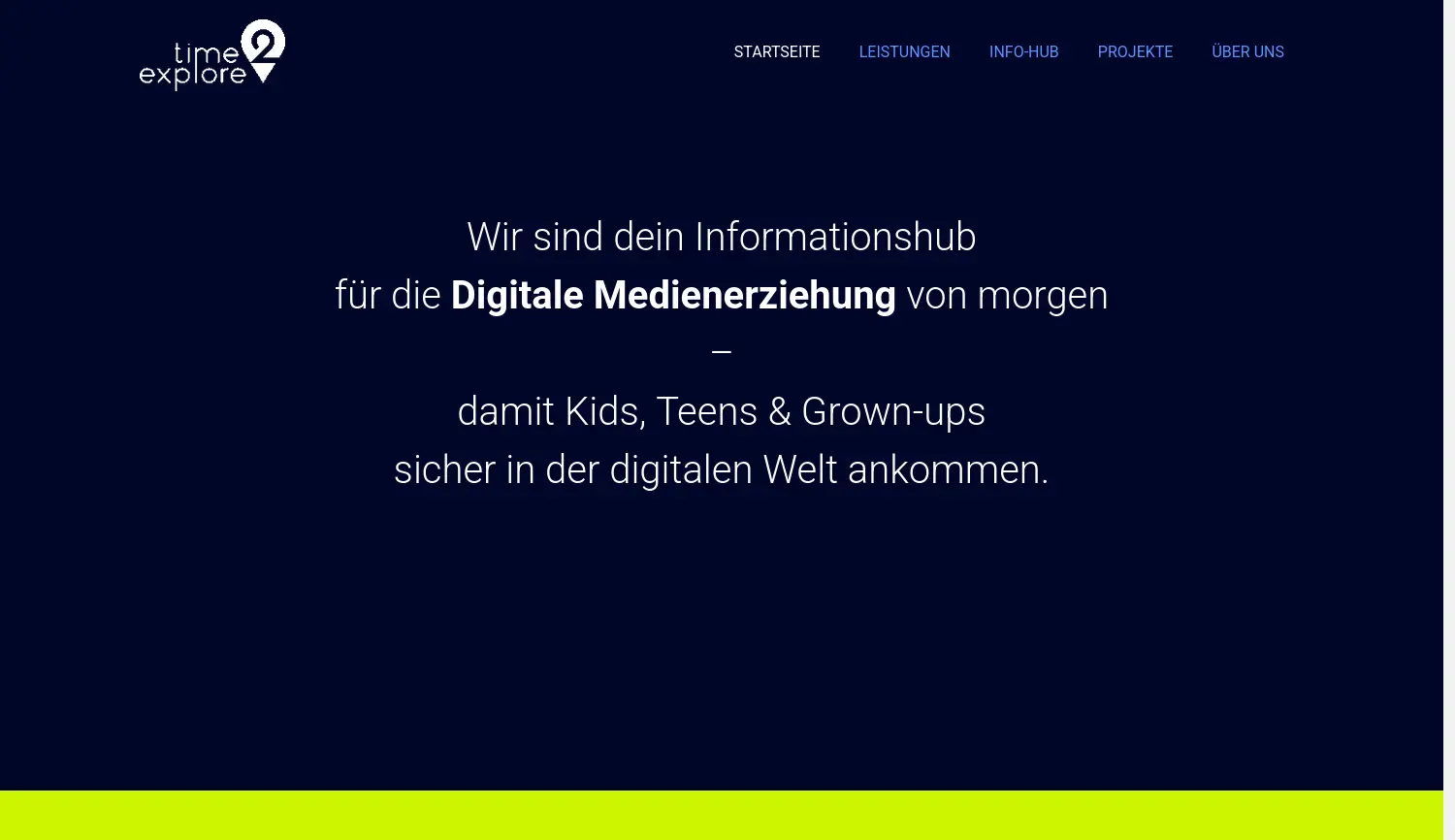 Website der Firma Time-2-Explore GmbH