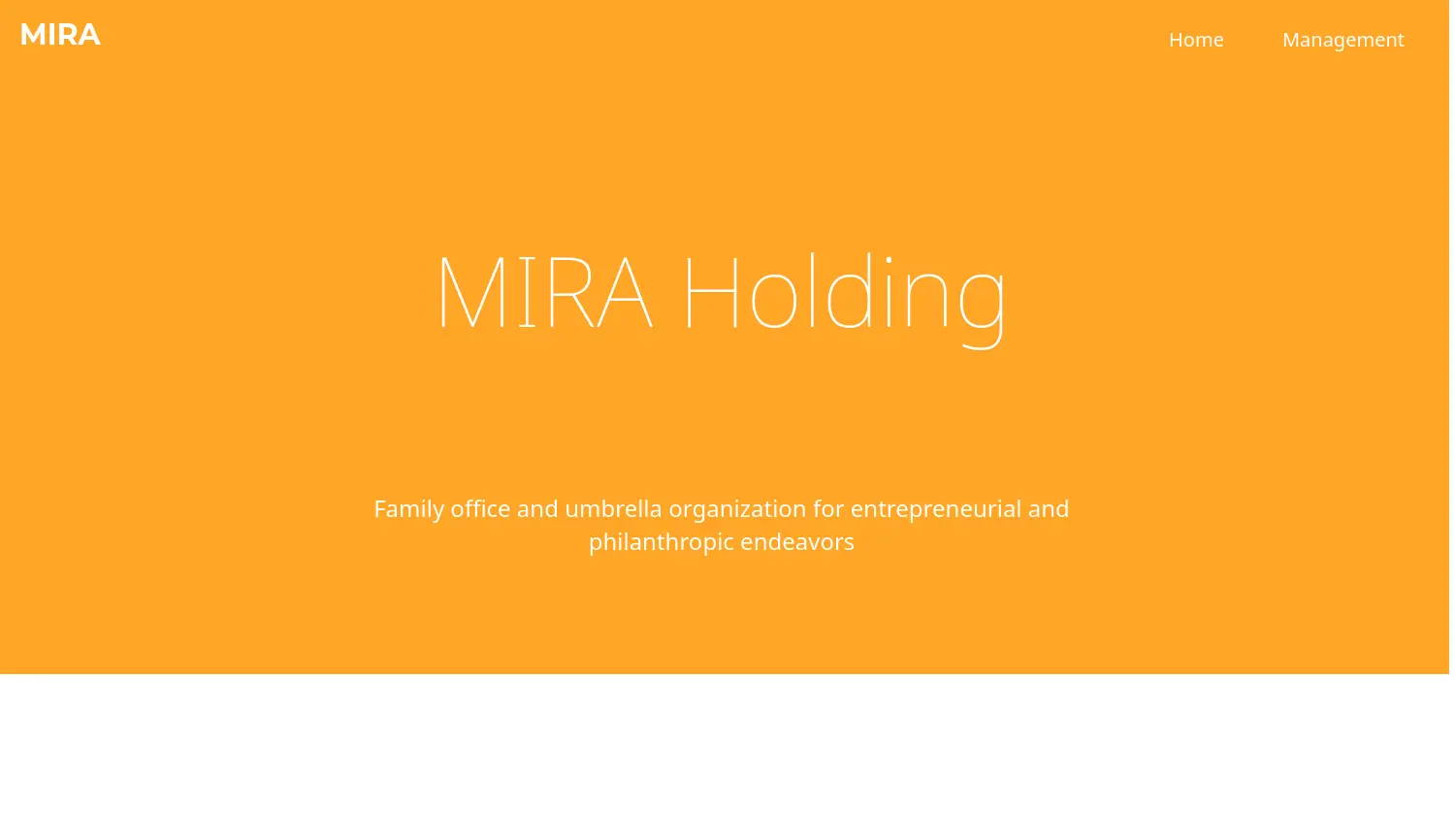 Website der Firma Mira Vermögensverwaltungs- und Beteiligungsgesellschaft mbH