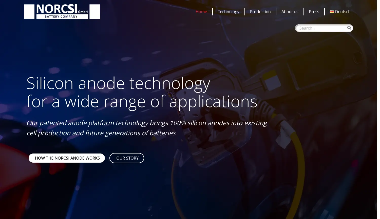 Website der Firma NorcSi GmbH