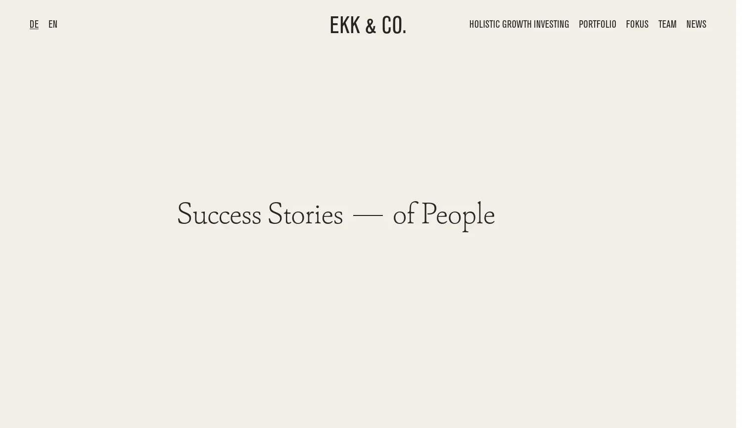 Website der Firma EKK & Co. Management GmbH