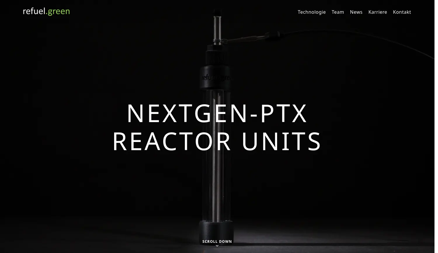Website der Firma refuel.green consulting & technologies GmbH