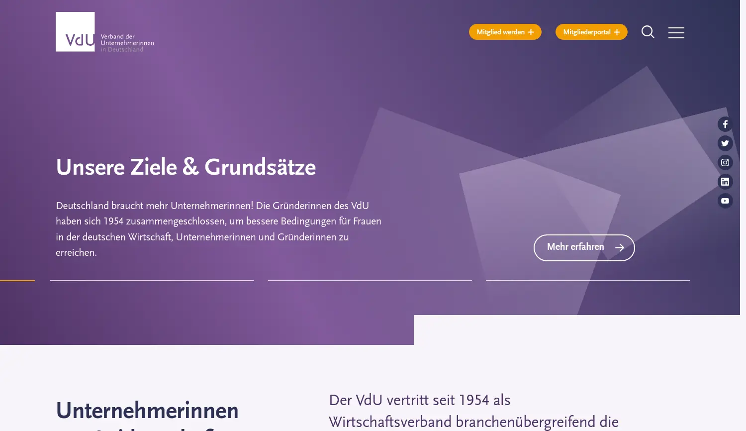 Website der Firma Verband der Unternehmerinnen in Deutschland e.V. (VdU)