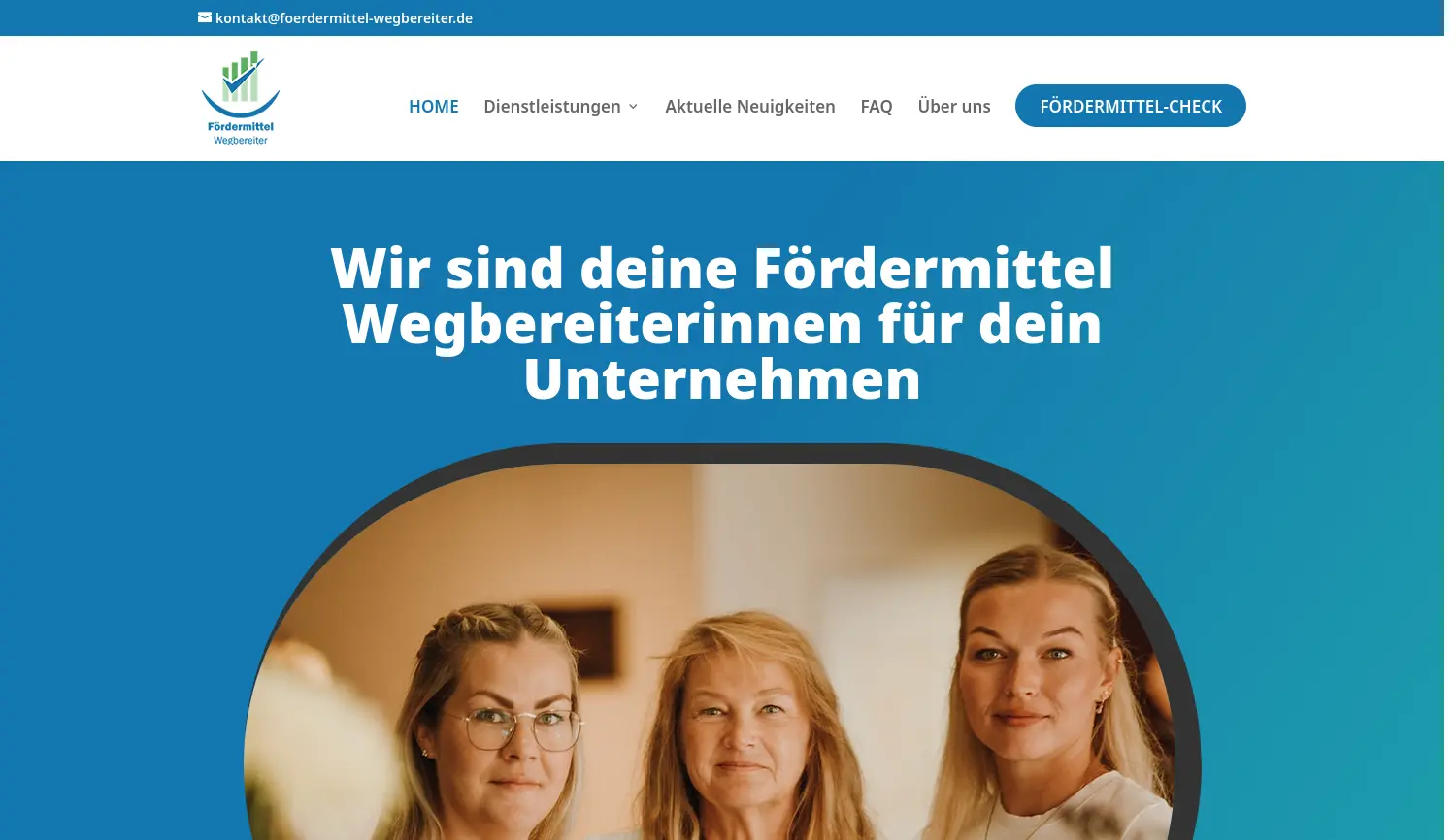 Website der Firma Fördermittel Wegbereiter UG (haftungsbeschränkt)