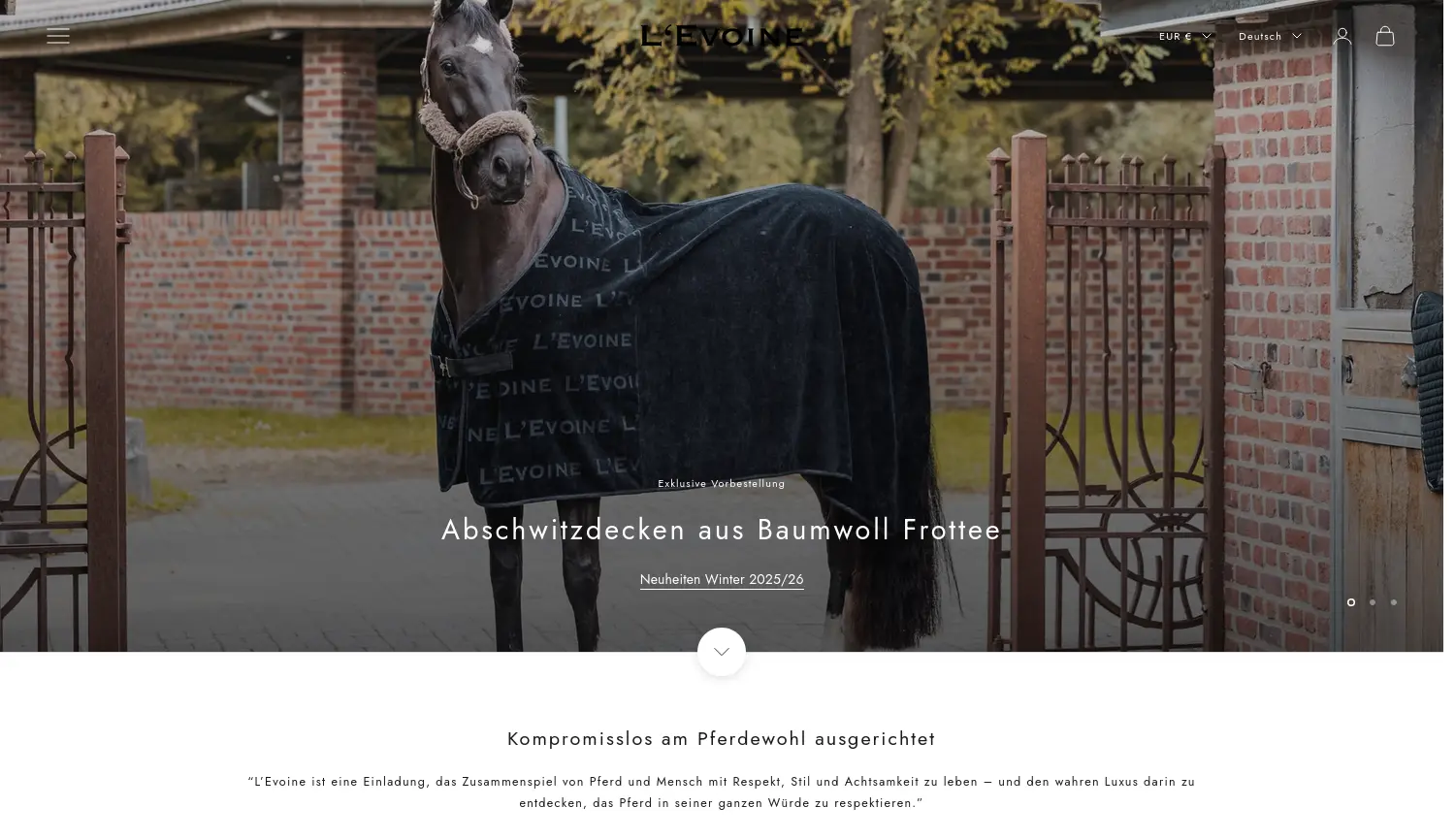 Website der Firma L'Evoine