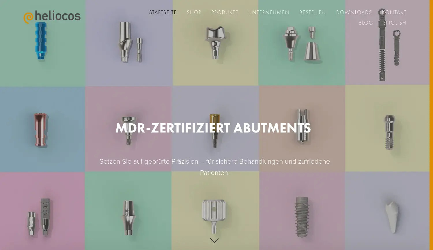 Website der Firma Heliocos GmbH