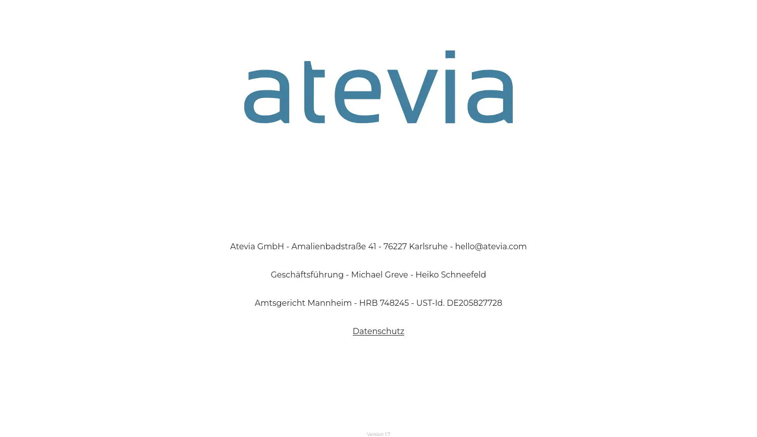 Website der Firma Atevia GmbH