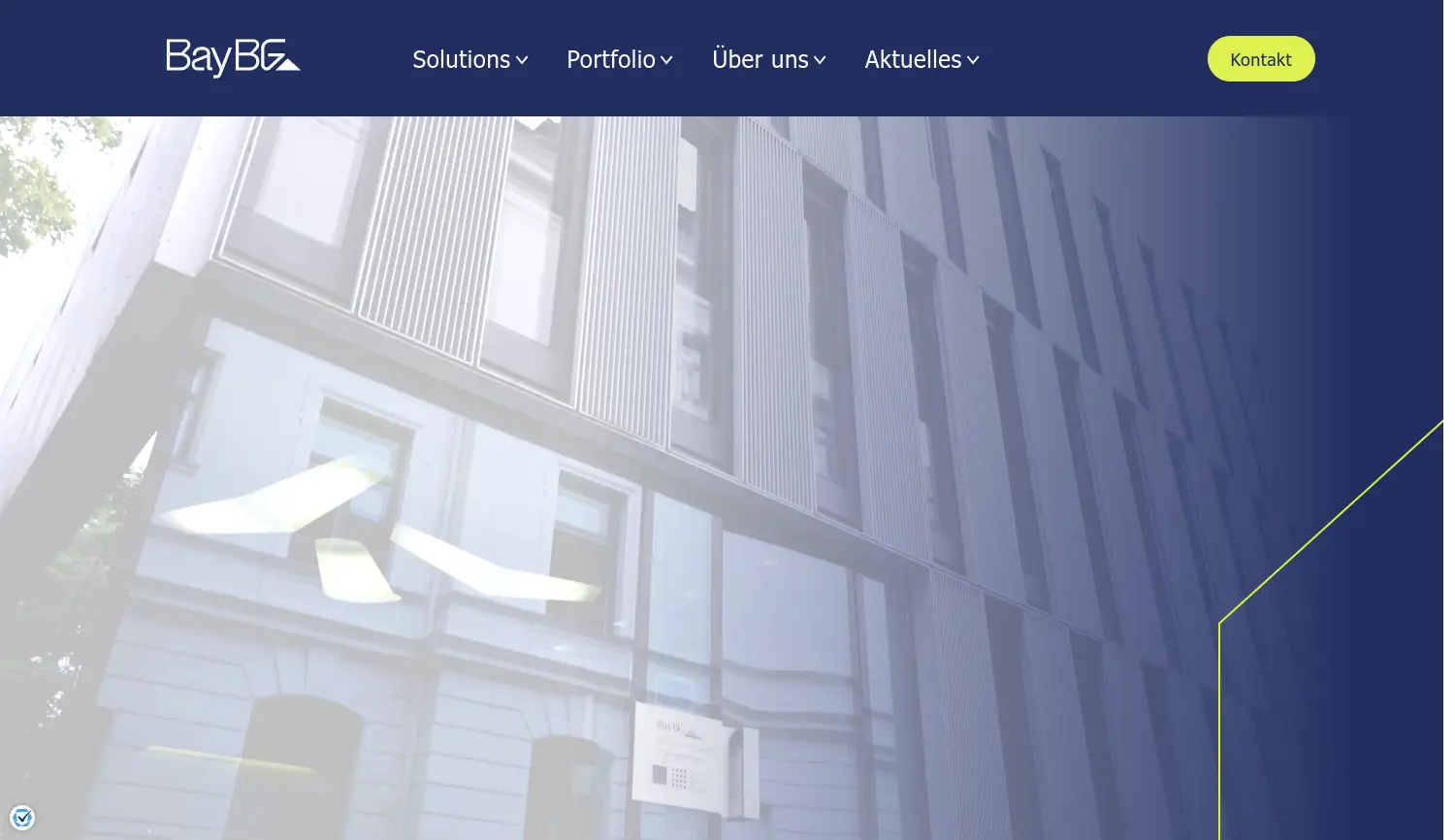 Website der Firma BayBG Bayerische Beteiligungsgesellschaft mbH