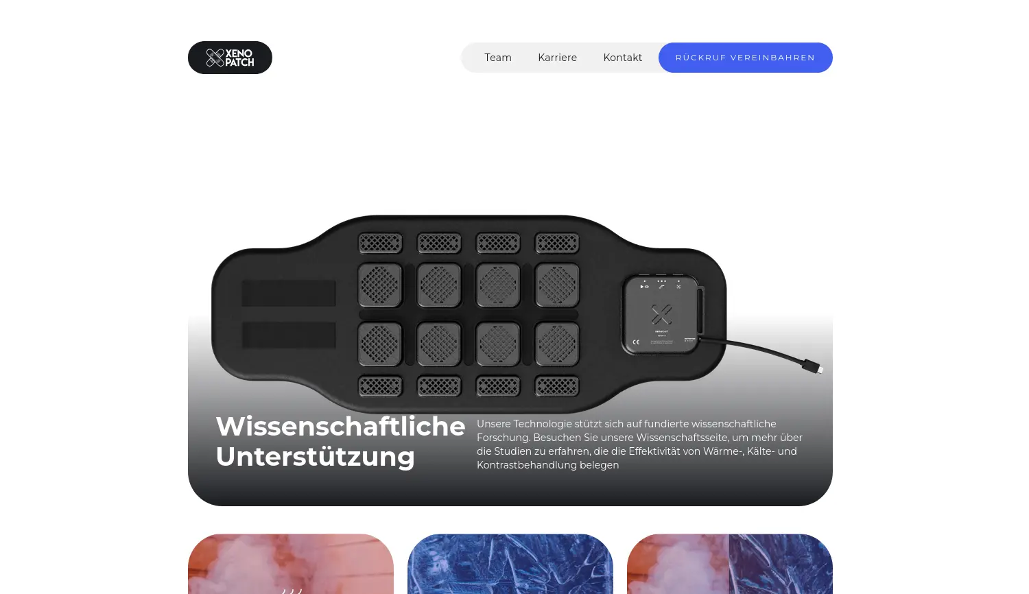Website der Firma XenoPatch GmbH