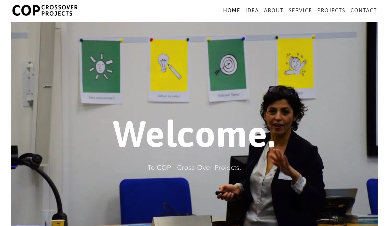 Website der Firma COP Crossover Projects GbR