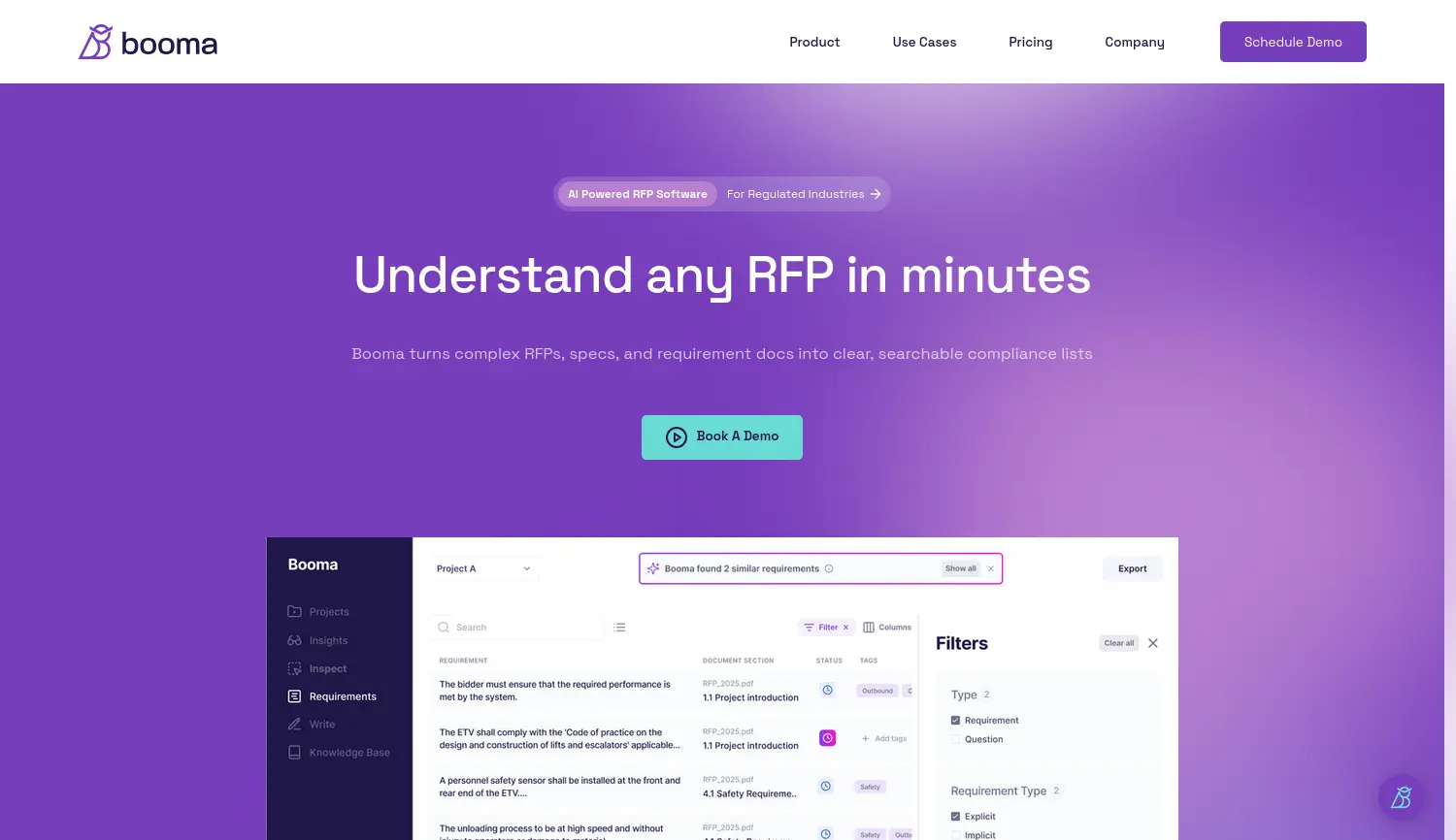 Website der Firma Booma GmbH