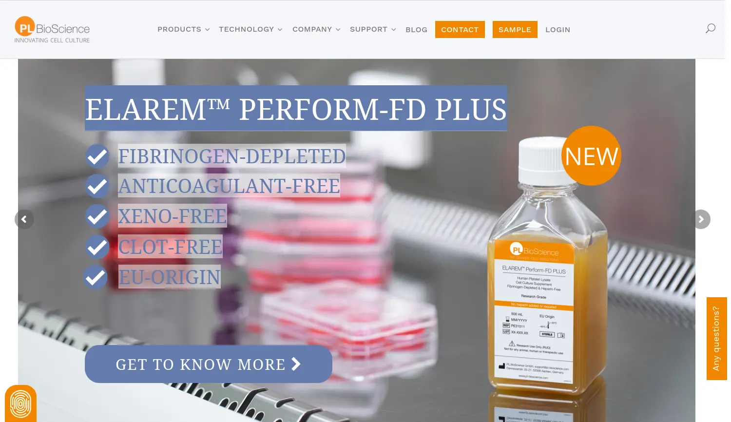 Website der Firma PL BioScience GmbH
