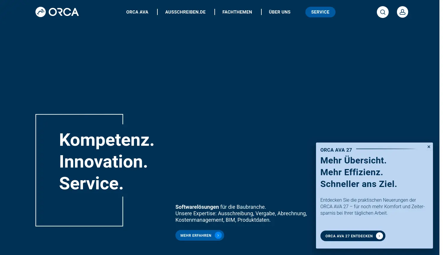 Website der Firma ORCA Software GmbH
