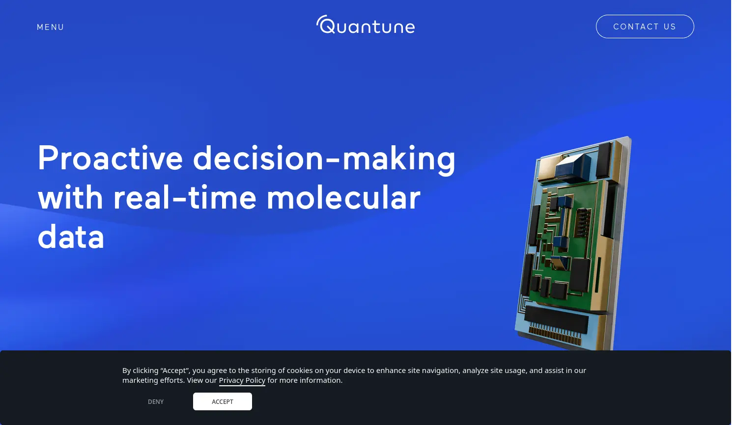 Website der Firma Quantune Technologies GmbH