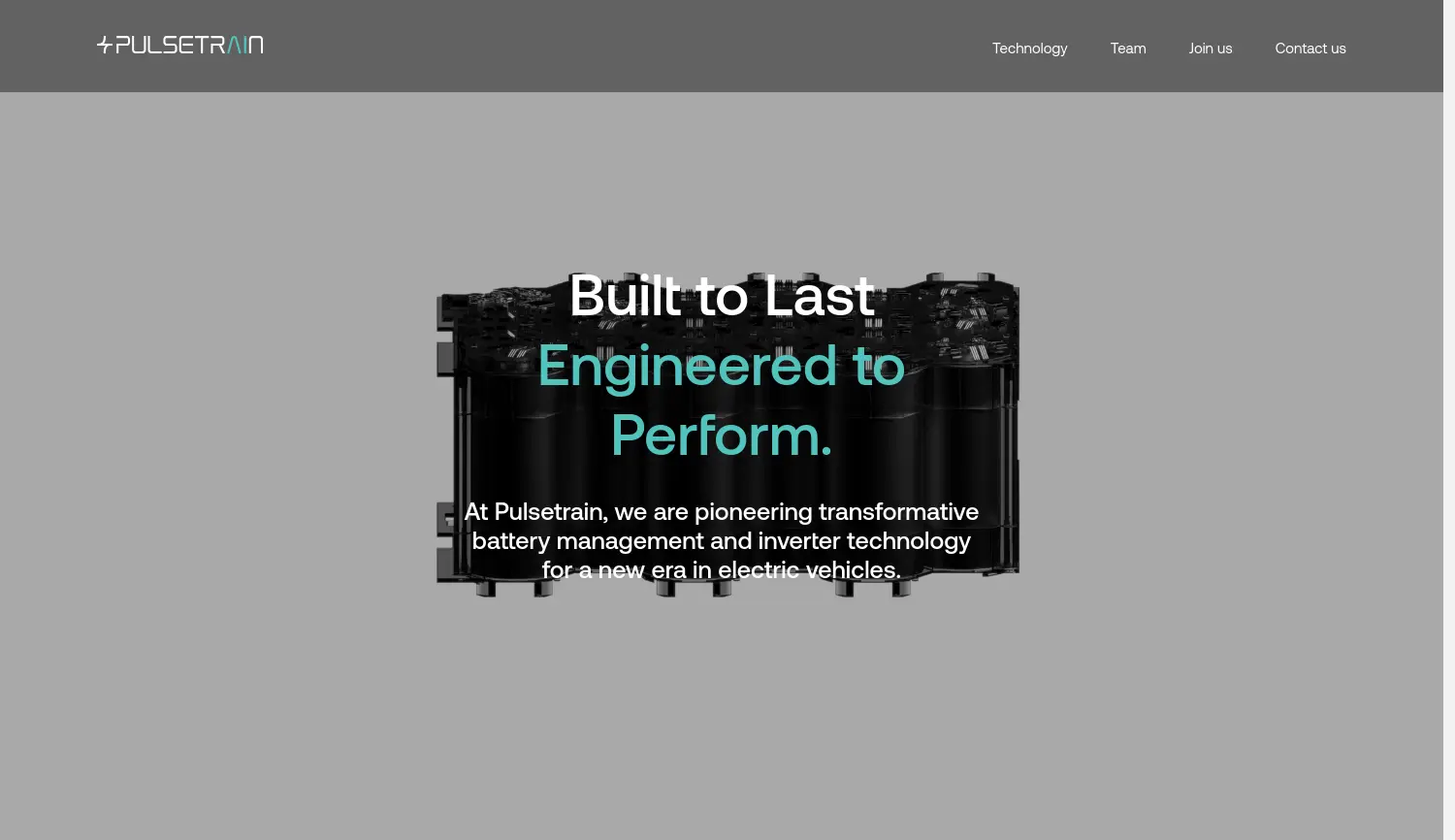 Website der Firma PULSETRAIN GmbH