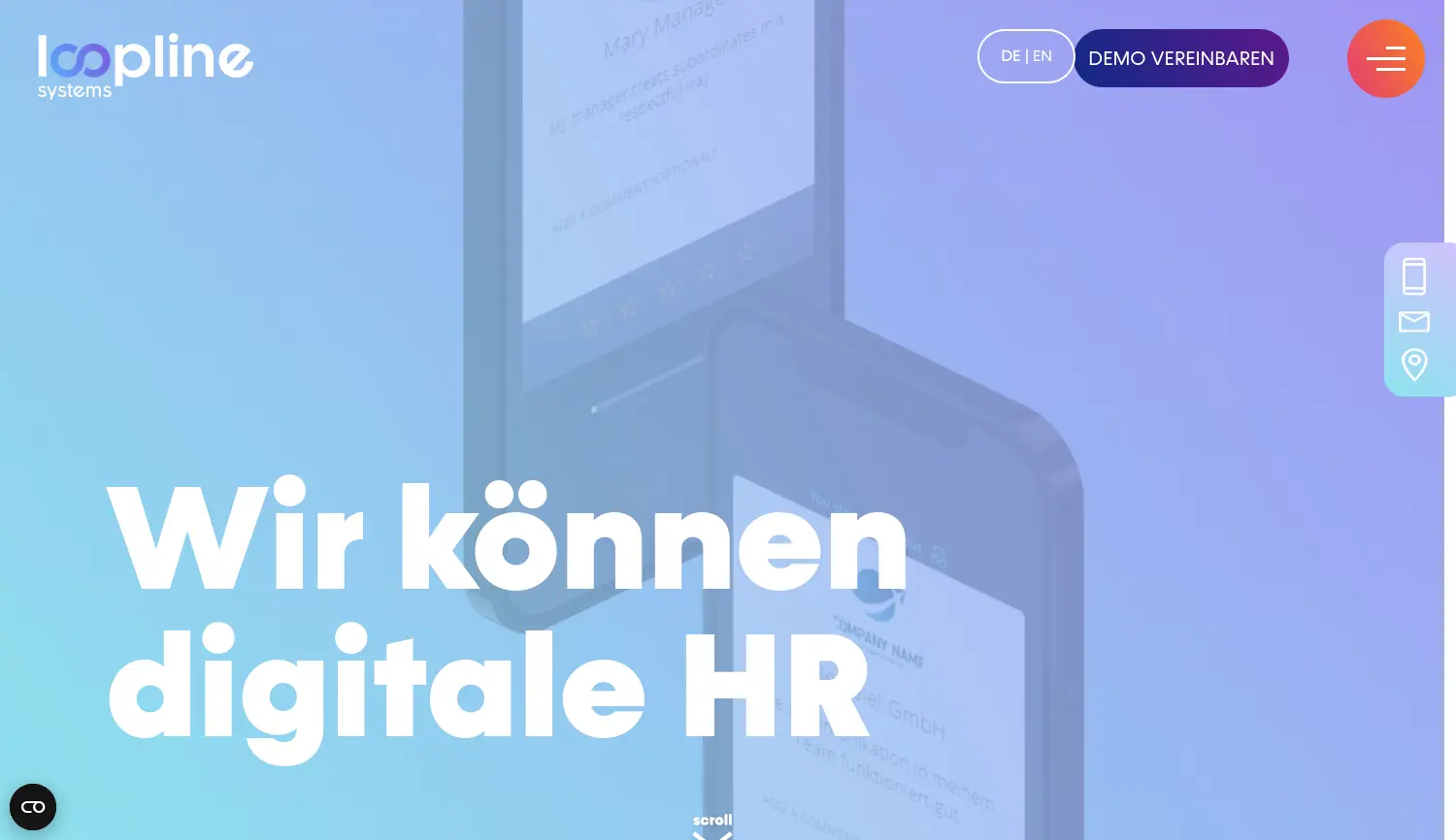 Website der Firma Loopline Systems GmbH