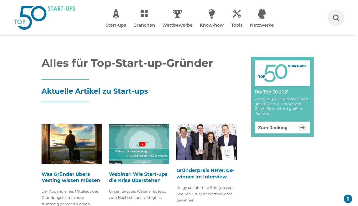 Website der Firma Passion4Business GmbH