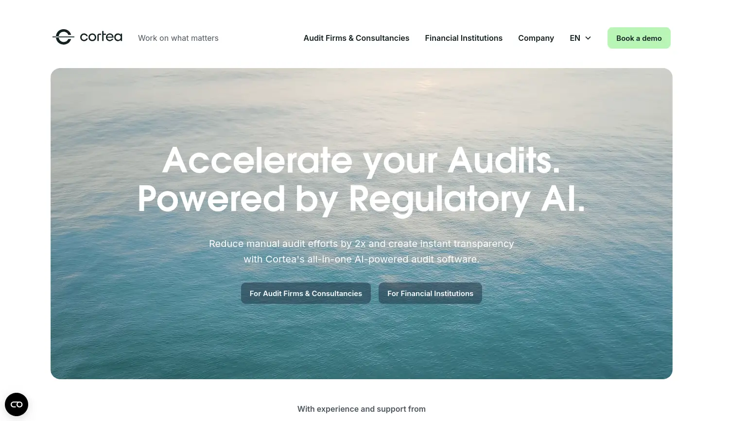 Website der Firma Cortea