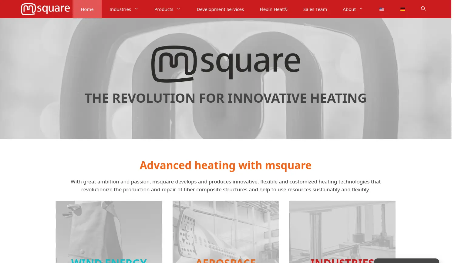 Website der Firma msquare GmbH