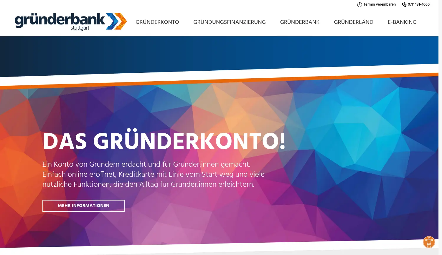 Website der Firma Volksbank Stuttgart eG